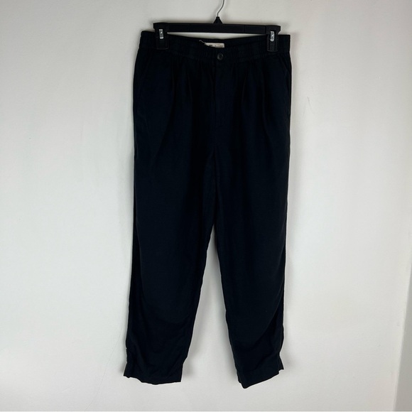 Madewell Tailored Tapered Black Linen Blend Pants Size S - Picture 3 of 8